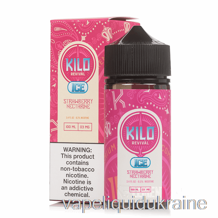 Vape Liquid Ukraine ICE Strawberry Nectarine - KILO Revival - 100mL 0mg